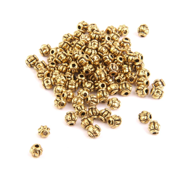 Reusable Maxbell 100pcs Gold Alloy Pumpkin Spacer Beads 4mm Trusted