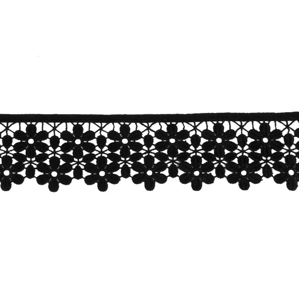 Modern Maxbell 3yd Black Flower Embroidered Trim Lace Trimming Sewing Crafts Durable