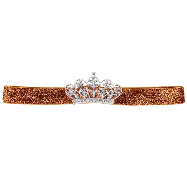 Minimalist Maxbell Infant Baby Rhinestone Crown Hair Bands Photography Headband - Gold Powerful
