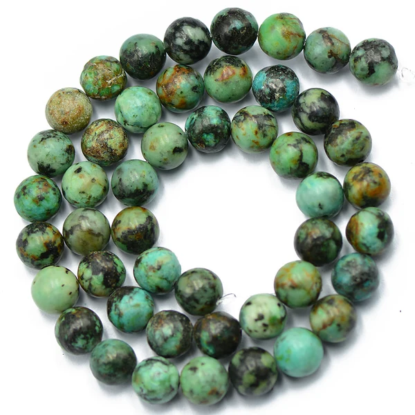 Crafted Maxbell 8mm Natural African Turquoise Jewelry Making loose gemstone beads strand 15 Practical