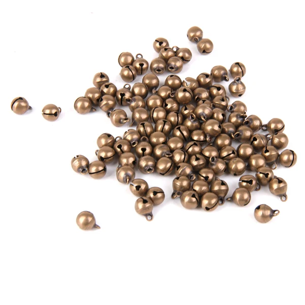 Pure Maxbell 100pcs Antique Bronze Brass Jingle Bells Charm Bead Jewelry Findings 8mm Quality
