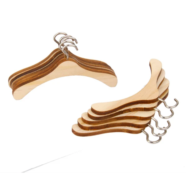 Premium Material Maxbell 10pcs Wooden Clothes Hanger Metal Hook for 1 3 BJD Dolls Top-Quality