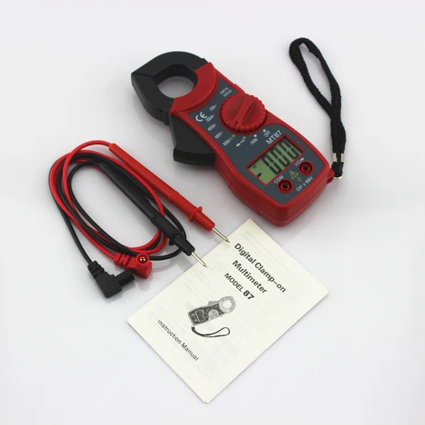 Powerful Maxbell Digital Multimeter LCD Clamp AC DC Voltage Current AMP OHM Pen Tester Red Selected