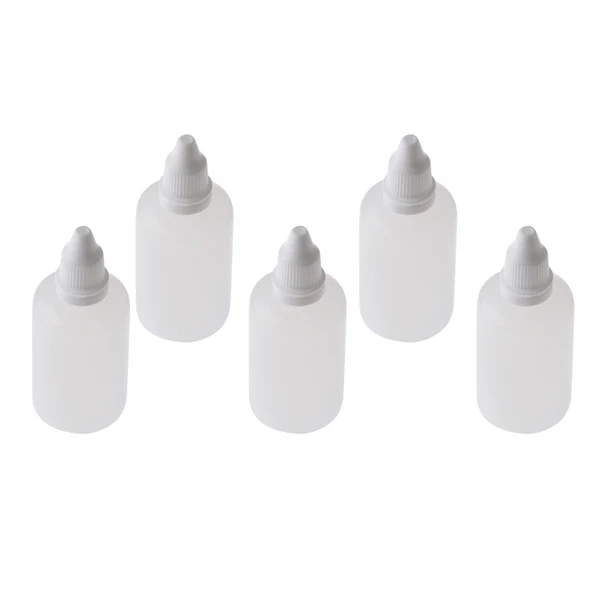 Environmentally Friendly Maxbell Maxbell 5pcs 50ml Empty Plastic Squeezable Dropper Bottles for Eye Drops Lab Liquid Casual