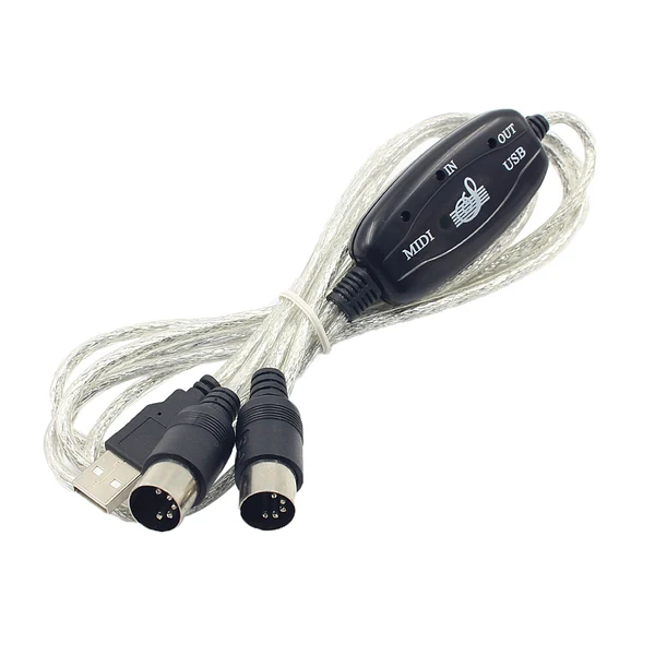 Relaxed Maxbell MIDI to USB Interface Cable Cord Converter PC to Music Keyboard Adapter Fashionable