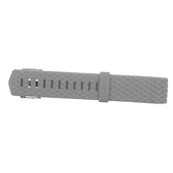 Trendy Maxbell 3D Silicone Gel Wrist Band Strap Buckle For Fitbit Charge 2 Bracelet Grey Modern