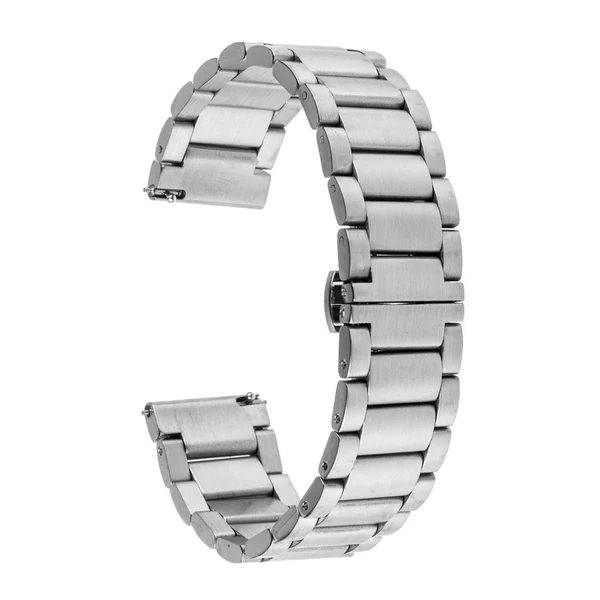 Lightweight Maxbell Universal 22mm Width Strap Smart Watch Stainless Steel Wrist Band Silver Crafted