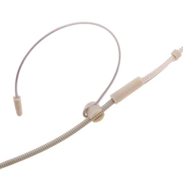 Exceptional Maxbell Double Earhook Wired Headset Headworn Microphone Beige 3.5mm Straight Angle Classic