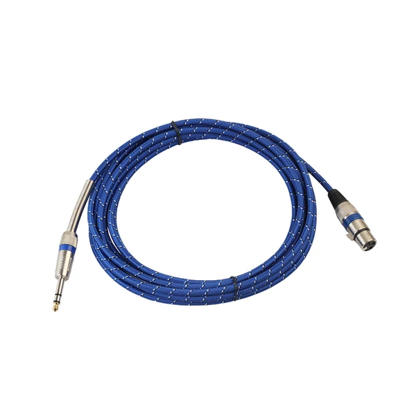 Responsible Maxbell Nylon Braided 1 4'' Jack 6.35mm Stereo Male to XLR Female Mic Cable 5m Artisan