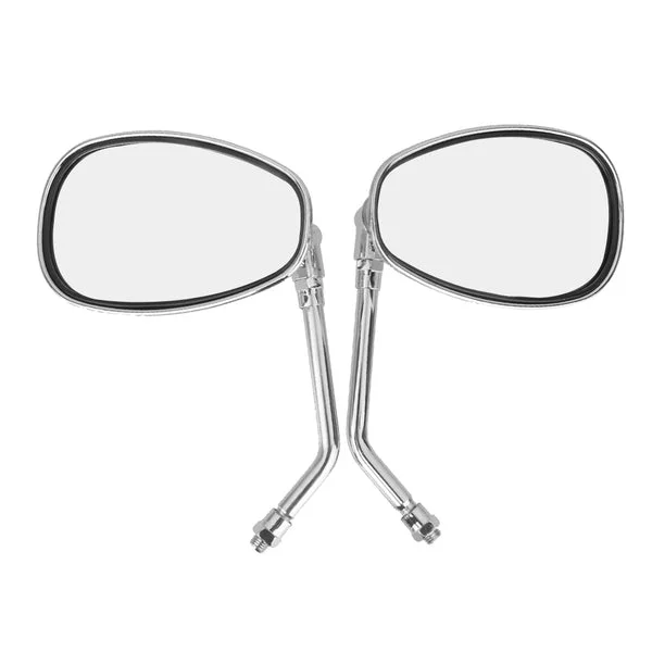 Green Maxbell Motorcycle Chrome Rearview Side Mirrors for Kawasaki Suzuki Chopper Scooter Clean