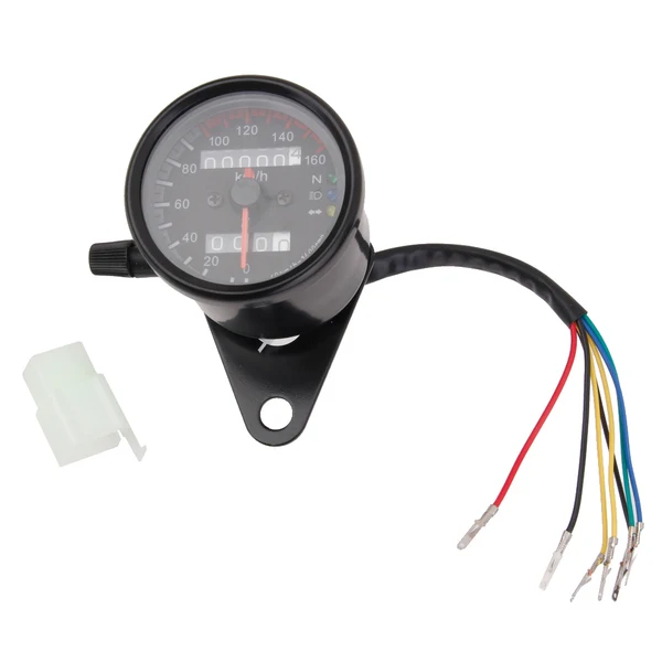 Lightweight Maxbell 12V Universal Motorcycle Dual Speedometer Odometer W Backlight 0-160Km h Recyclable