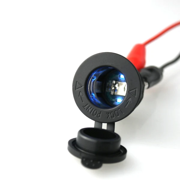 Premium Material Maxbell 12V Waterproof Motorcycle Cigarette Blue Lighter Power Plug Outlet Socket Dependable
