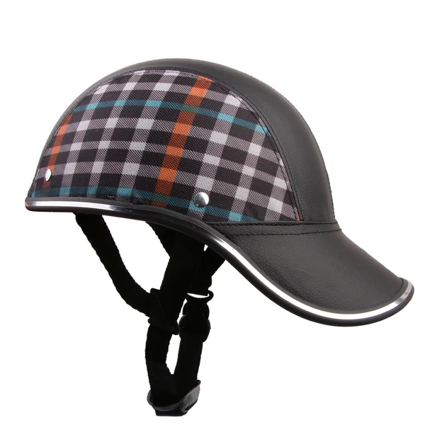 Innovative Maxbell Motorcycle PU Leather Helmet Hat Cap Motocross Half Open Face Visor Black Easy-to-Use