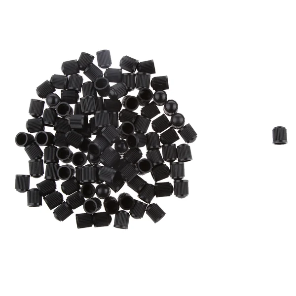 Exclusive Maxbell 100x Black Plastic Auto Car Wheels Tire Valve Stem Cap Lid Air Dust Cover Versatile