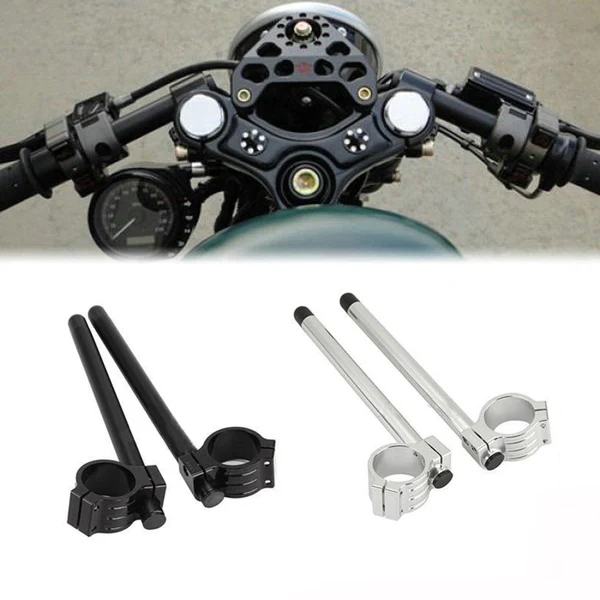 World-Class Maxbell Universal 41mm CNC Fork Clip-ons Handle Grip Handlebar for Motorcycle Black Powerful