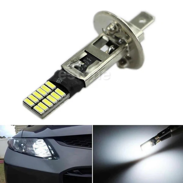 Stylish Maxbell 6500K HID Xenon White 24-SMD H1 LED Bulbs Fog Lights Driving DRL Enhanced