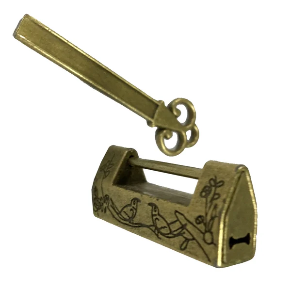 Luxury Maxbell Retro Chinese old style Carved bird padlock lock key Traditional
