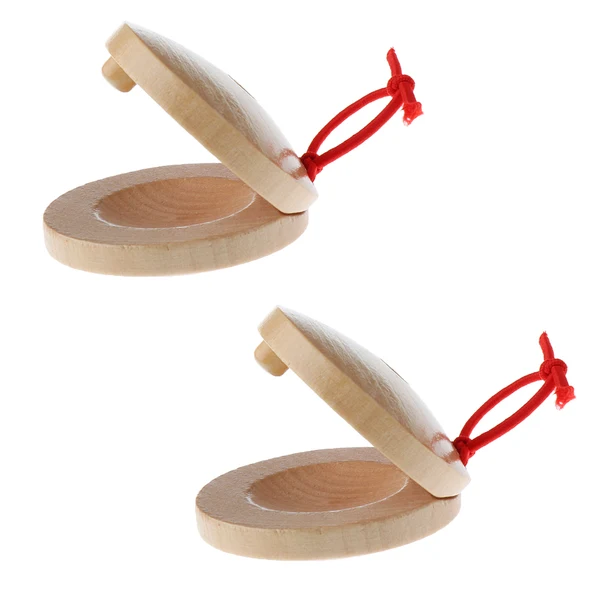 Selected Maxbell A Pair Wooden Castanets Wood Percussion Flamenco Musical Instrument Healthy