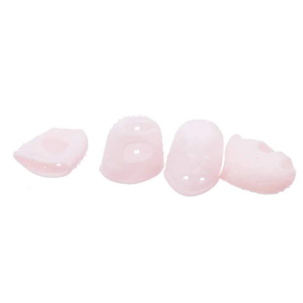 Stylish Maxbell Pink Silicone Guitar Fingertip Protectors for Bass Ukulele Banjo Small Trendy