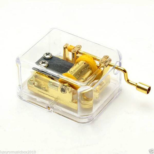 Smart Maxbell Hand Crank Music Box Movement Play Over The Rainbow - Gold Fashionable