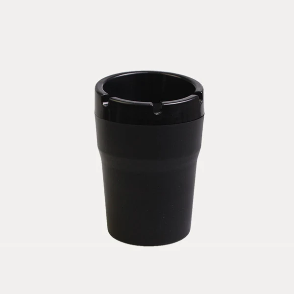 Fashionable Maxbell Portable Cylinder Plastic Car Ashtray Black Natural