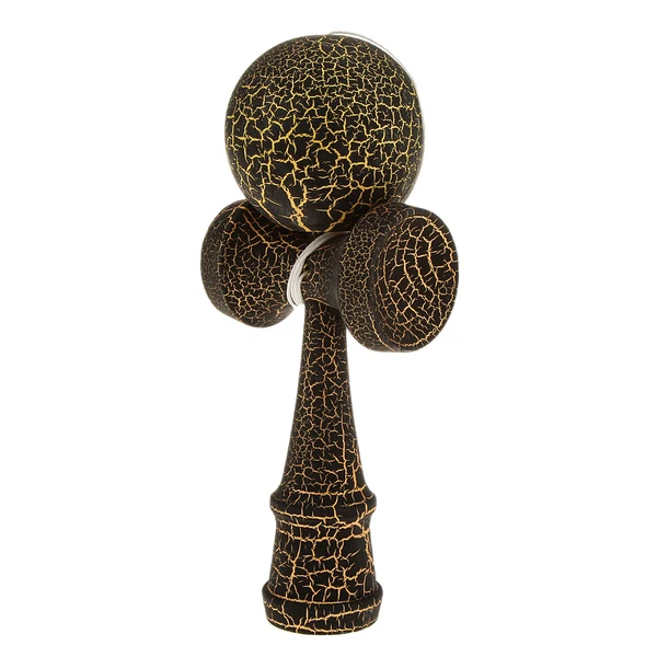 Easy-to-Use Maxbell Wooden Crack Paint Kendama Toy Kids Ball Games Black Gold Natural