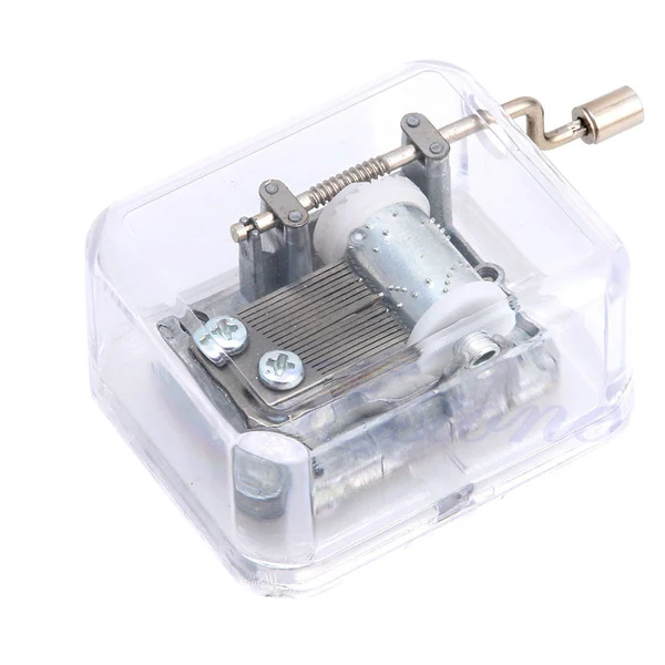 Smooth Maxbell Hand Crank Music Box Movement Play Spirited Away - Silver Elegant