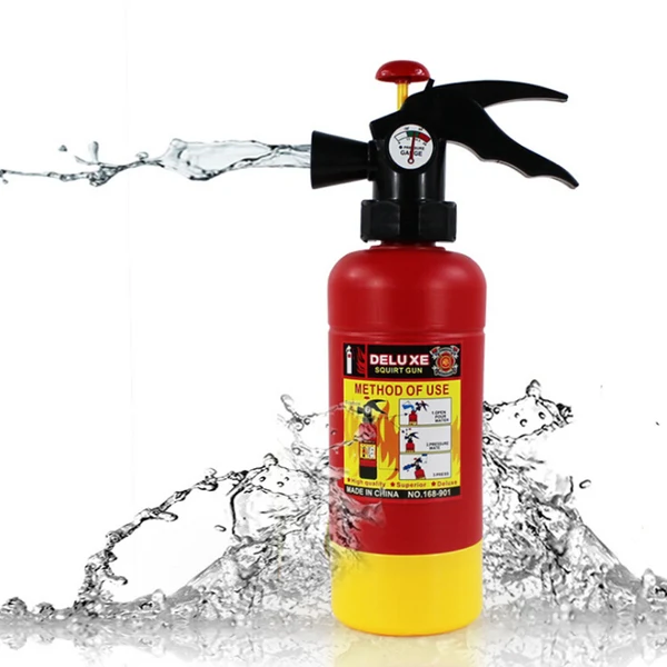 Comfortable Maxbell Kids Red Plastic Fire Extinguisher Shaped Squirt Water Gun Toys Practical