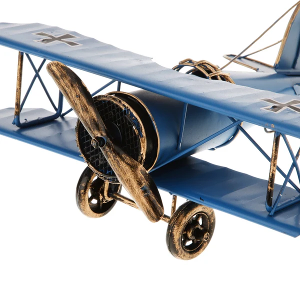 Fine Crafted Maxbell Vintage Metal Airplane Model Biplane Military Aircraft Home Decor Toy Blue Verified