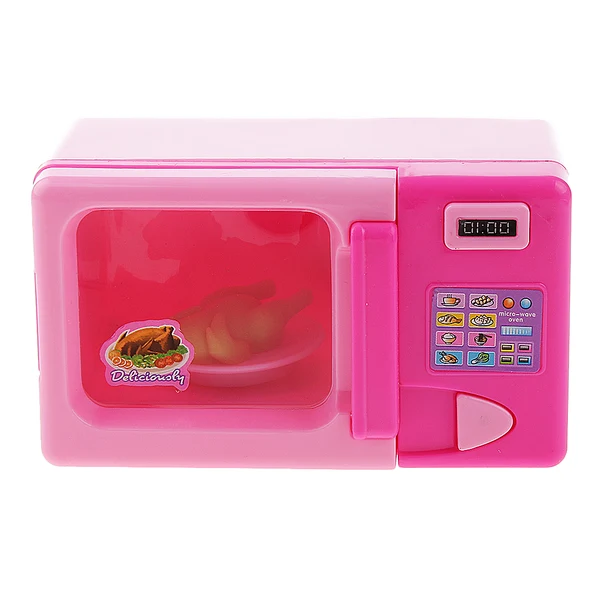 Durable Maxbell Plastic Mini Microwave Oven Dolls House Toys for Kids Role Play Toys- Pink Outstanding
