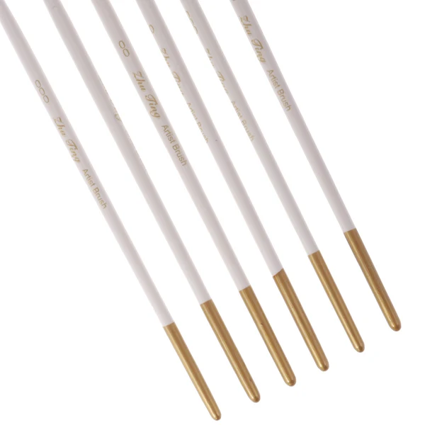 Flexible Maxbell 6Pcs Nylon Hair Round Brush Hook Line Pen Artist Paint Draw Painting Crafts Premium Material