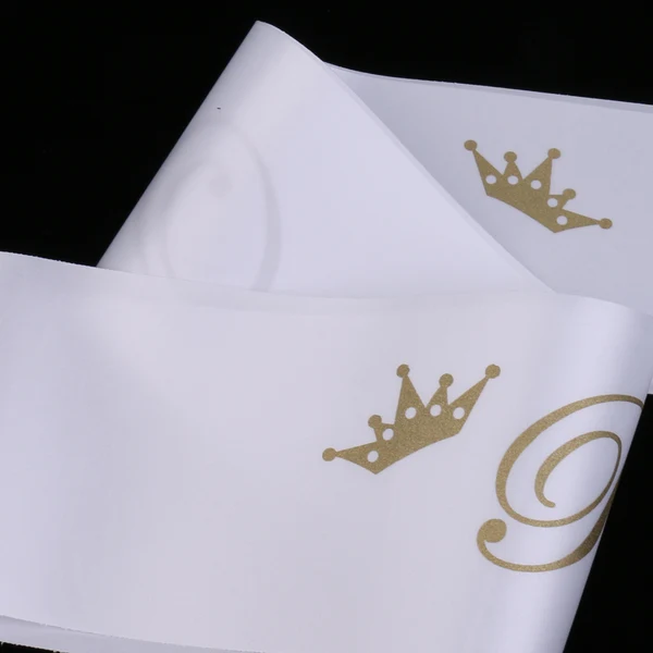 Long-Lasting Maxbell White Prom Sash Wedding Graduation Leavers Do Ball Birthday Party Prom queen Casual