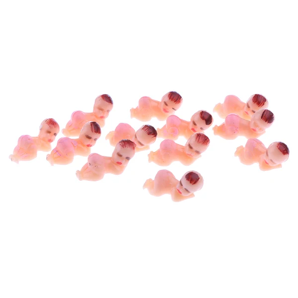 Fashionable Maxbell 50 Pieces Mini Sleeping Baby Figure Baby Shower Favor Party Table Decor Pink Exceptional