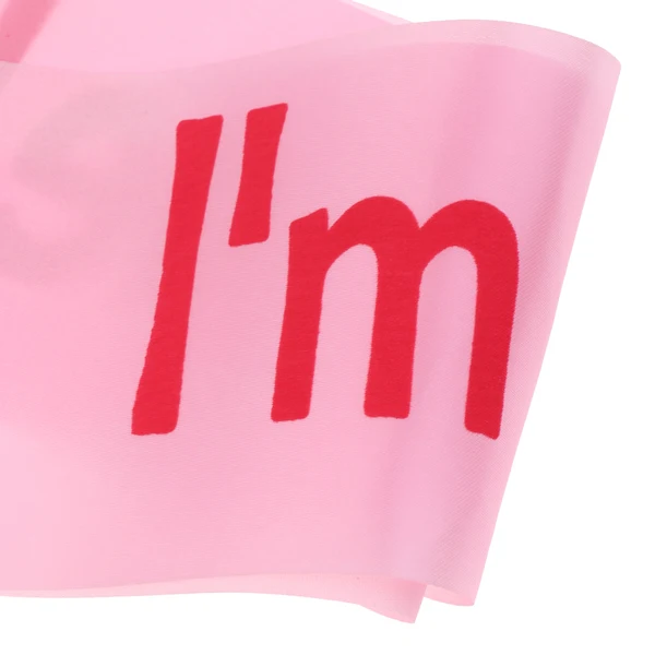 Fast Maxbell Cute I am One Satin Sash Baby Boy Girl First Birthday Decoration Pink Verified