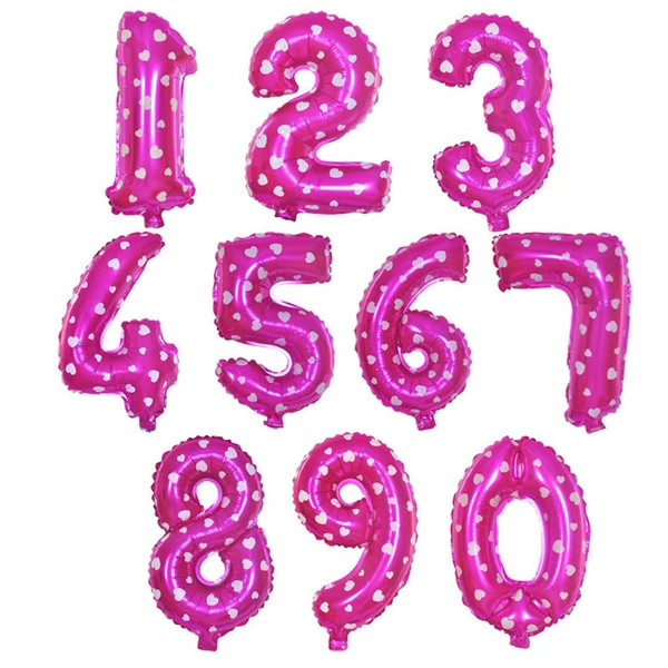 Expertly Made Maxbell All Numbers Heart Foil Balloons Birthday Anniversary Party Decor Number 3 Healthy