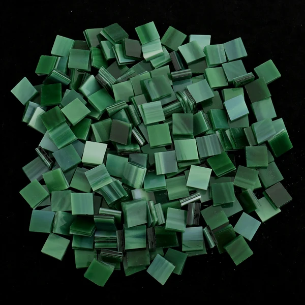 Solid Maxbell 250 Pieces Vitreous Glass Mosaic Tiles for Arts DIY Crafts Green Genuine