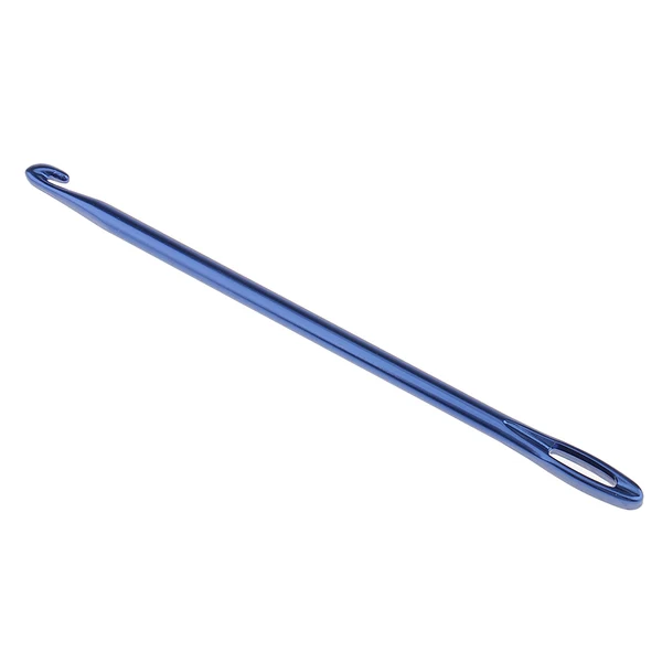 Crafted Maxbell Afghan Crochet Hook Knitting Needle Hand Knit Tool With Hole 6 mm Blue Efficient