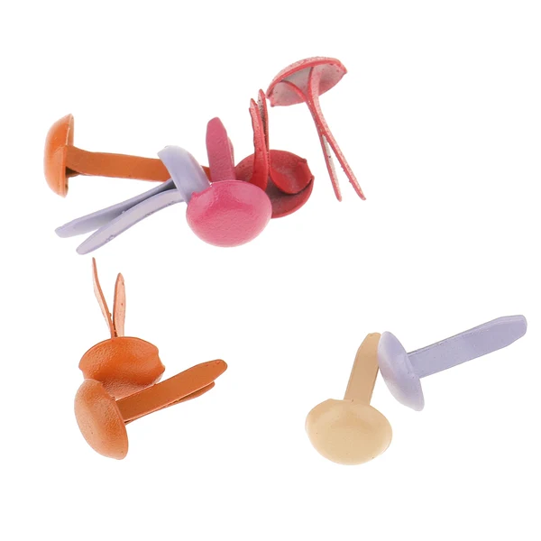 Minimalist Maxbell 200 Pieces Metal Brad Paper Fastener For Scrapbooking Craft 5.5x11mm Breathable