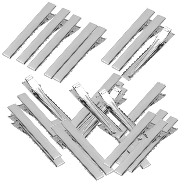 High-Performance Maxbell 50pcs Assorted Size Flat Single Prong Metal Alligator Hair Clips 56mm Stylish