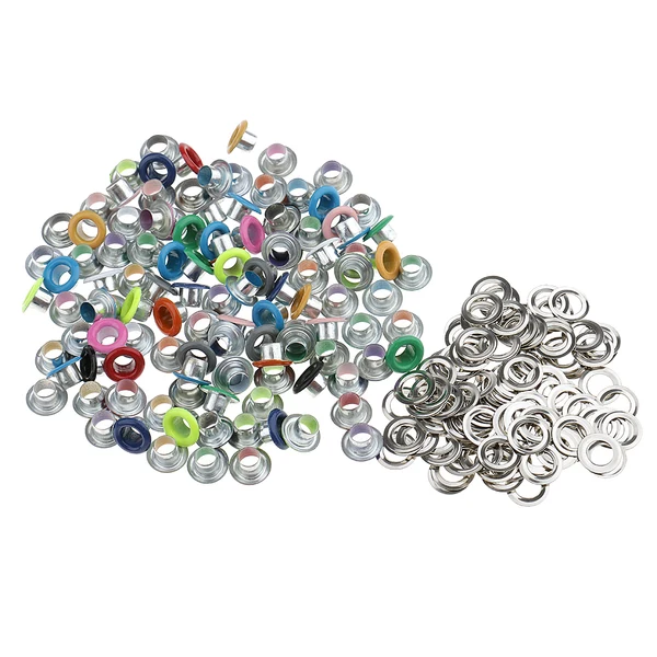 Exclusive Maxbell 100 Pieces Assorted Color Metal Eyelets Buckle for Leathercraft 4.5mm Fashionable