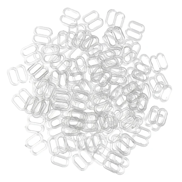 World-Class Maxbell 100 Pieces Plastic Bra Lingerie Strap Clips Hook Slider Buckle 8mm Clear High-Performance