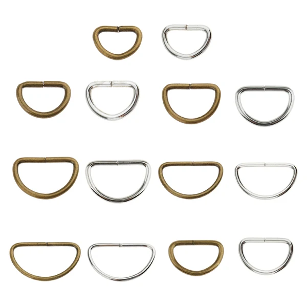 Official Maxbell 100 Pieces Alloy DIY D Dee Rings for Webbing Strapping 10x6x1.5mm White High-Quality