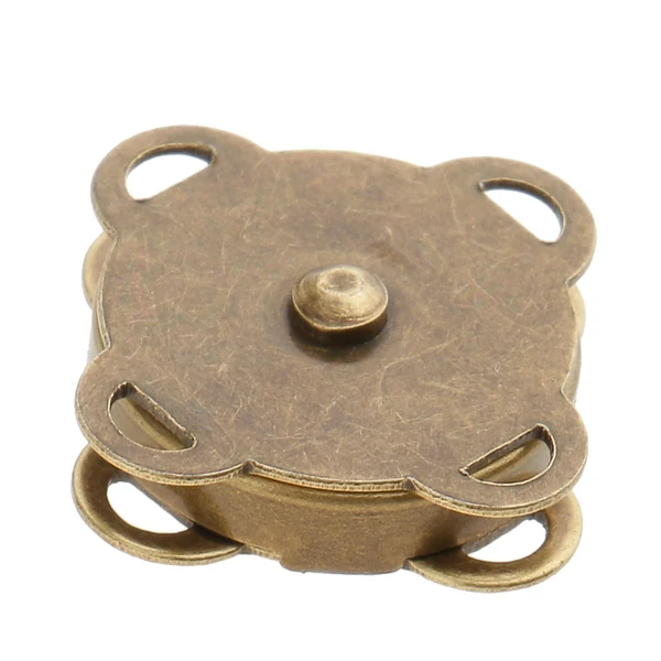 Smart Maxbell 10 Sets Sew In Magnetic Bag Clasps for Craft Clothing Bag DIY 14mm Bronze Professional
