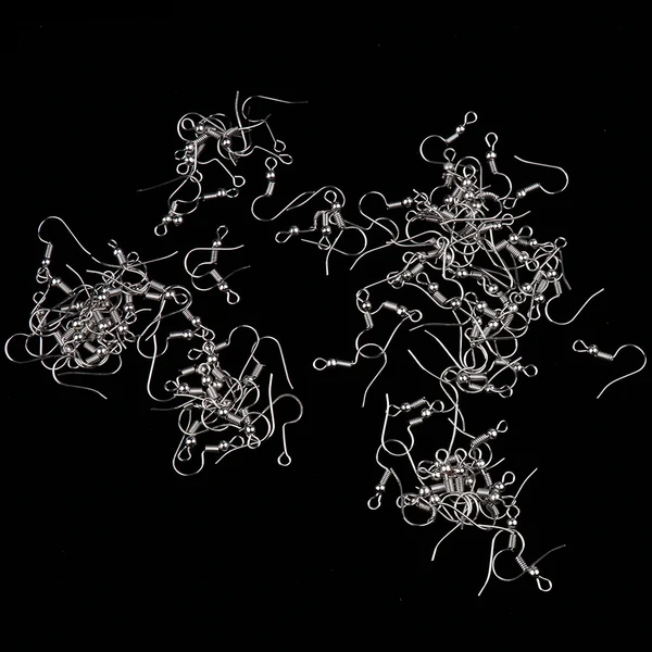 High-Performance Maxbell 100 Pieces Earring Fish Hooks Ear wires DIY Earring Findings Silver Premium
