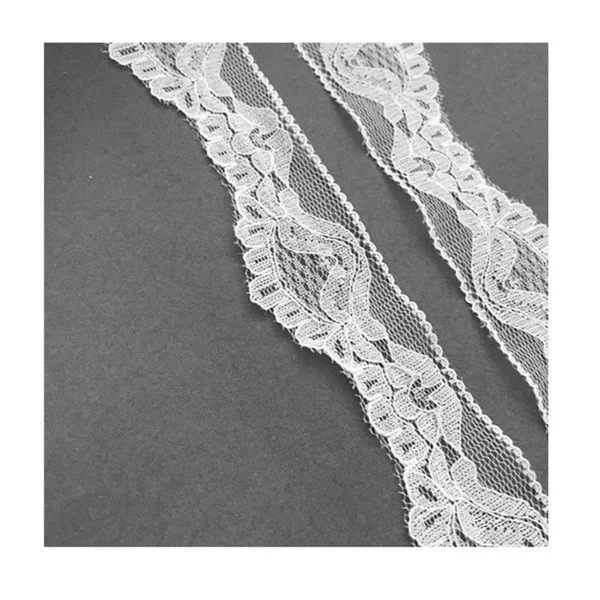 Minimalist Maxbell 5 Yards Elastic Floral Lace Collar Neckline Trimming Sewing Applique White Optimized