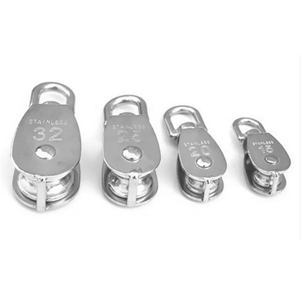 Consistent Maxbell Stainless Steel Single Wheel Pulley Block Swivel Rope Sheave Eye 25mm Sustainable