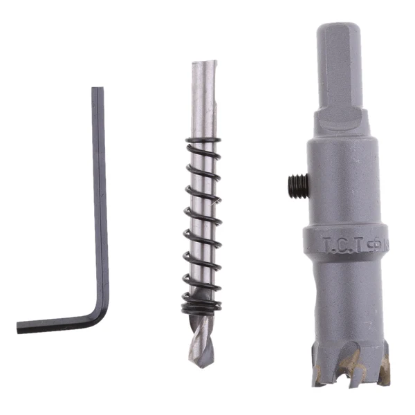 Lightweight Maxbell Carbide Tip Tool Stainless Steel Drill Bit Metal Mirror Cutter Hole Saw 18mm Convenient
