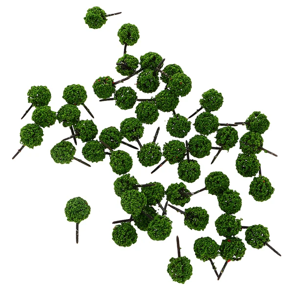 Luxury Maxbell 50 Pieces Ball Shaped Model Trees DIY Landscape Scenery N Scale Grass Green Verified