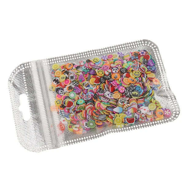 Elegant Maxbell 1000x Mixed Style Nail Art Fruit Slice Polymer Clay Stickers Decor Manicure Unique