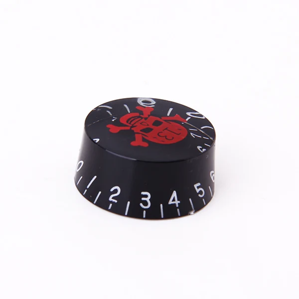 Specialty Maxbell 3pcs Black Speed Control Knobs for Electric Guitar w Red Skull Head Crossbones Dependable